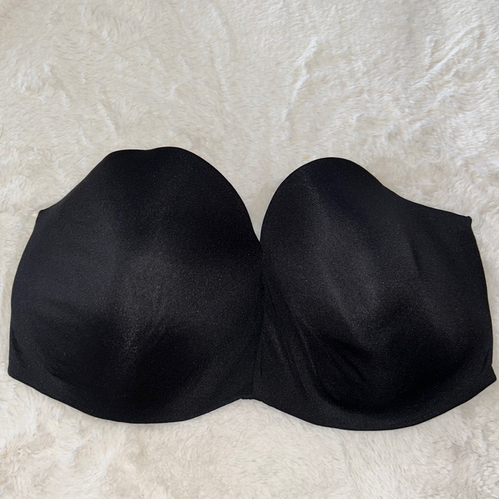 38ddd Maidenform Lightly Lined Strapless Black Bra - image 1